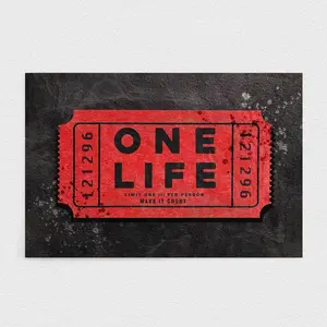 One Life - Motivational & Inspirational Wall Art For Entrepreneurs, Decor Print For Office, Living Room, Or Workspace Poster No Frame
