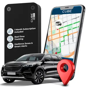 Cube Pro GPS Tracker for Vehicles with Built-in 1 Year Battery - IP67 Waterproof Real Time GPS Tracker for Cars - iOS & Android Compatible - Hidden Magnetic Tracking Device for Cars, Fleets, Trailers
