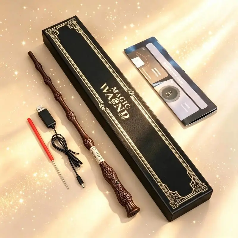 4 Varieties Resin Magic Wizard Wands, Detailed Hand-Carved Cosplay Prop, Fantasy Roleplay Accessory, Great for Halloween, Cosplay Costume & Collectible Display Lightweight Masks