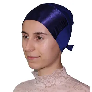 Firdevs Satin Hijab Bonnet Underscarf Royal Blue