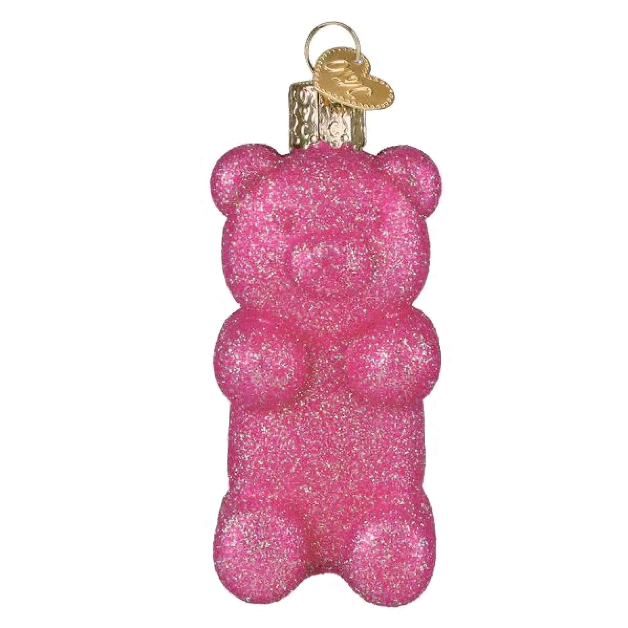 Old World Christmas Blown Glass Ornament for Christmas Tree, Glistening Jelly Bear