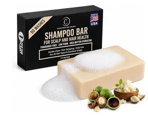 Shampoo Bar for Scalp and Hair Health – Fragrance-Free Solid Shampoo for Buildup, Dry Scalp & Frizz, Shea Butter & Babassu Oil, Sulfate-Free, Travel Friendly for All Hair Type (4oz)