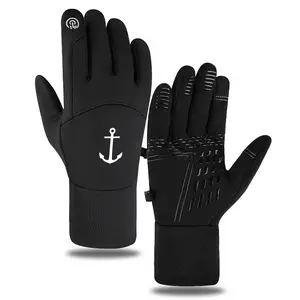 Anchor Pattern Waterproof Touchscreen Gloves for Outdoor Sports and Winter Activities  Suitable for Adults  Perfect Christmas and New Year Gifts for Men and Women Who Enjoy Sailing  Hiking  Running