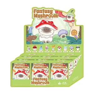 Random Cat Pai Fantasy Mushroom Series Blind Box, Cute Desktop Decorative Craft, Collectible Miniature Ornament, Unique Gift Idea, Blind Bag
