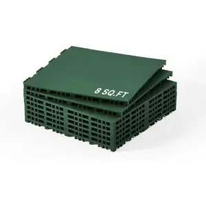 VEVOR Dryland Tiles for Hockey Floor Mat 8 Pcs 12x 12 in, Interlocking Versatile Training Surface Dance Floor Tiles, Hockey Training Equipment Board for Shooting (Red, 8 sq. ft/Box)VEVOR Super Brand Day