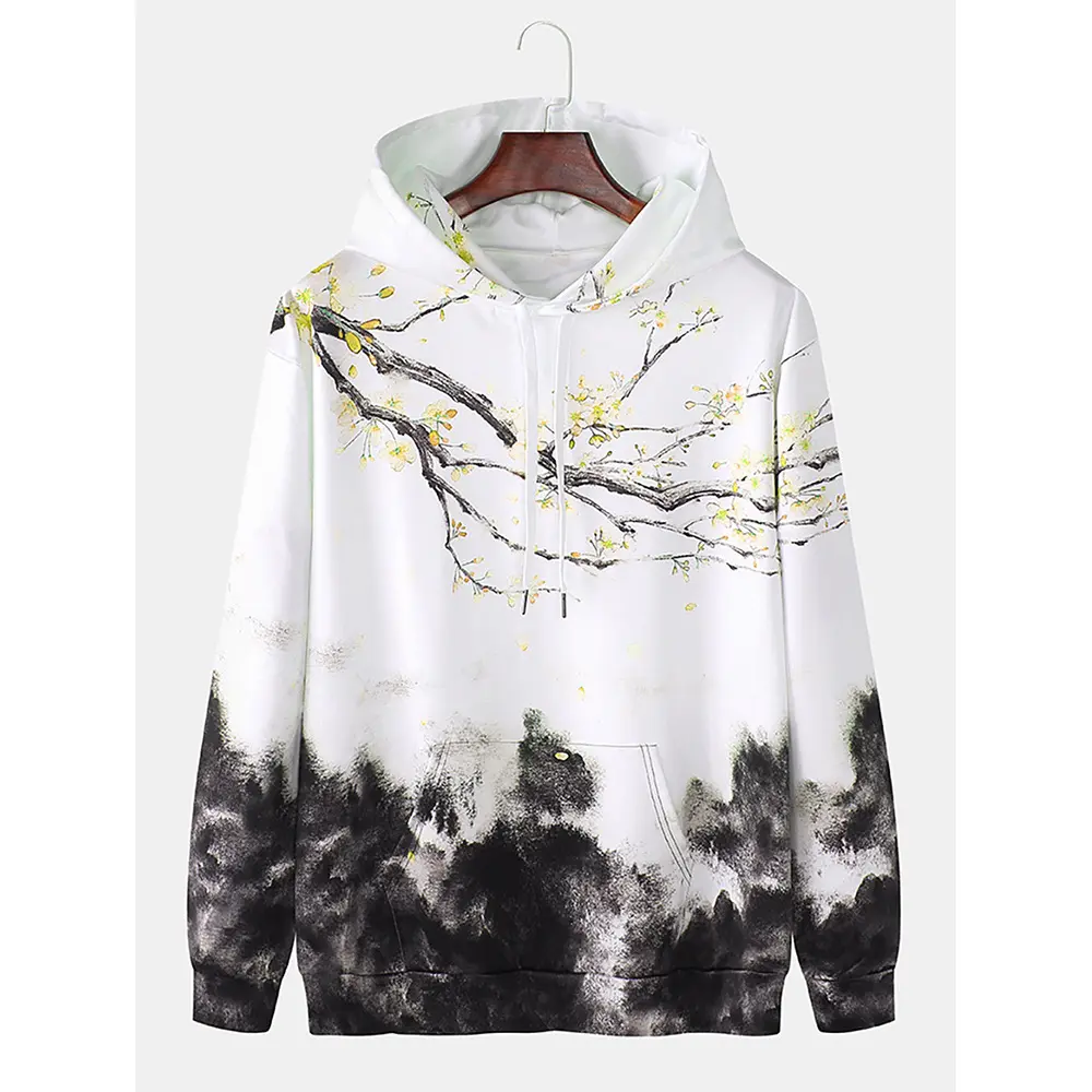 Yellow plum blossom hoodie