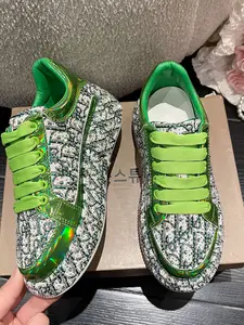 Full Diamond Thick Sole Sport Casual Shoes, Unique Design Handmade Embellished Luxury Thong Dad Sneakers, Party Banquet Multi-Scene Cool Women's Shoes