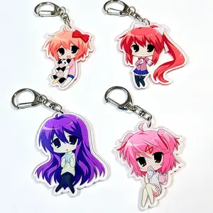 Doki Doki Literature Club Keychain Acrylic Keychain (DDLC Anime Game), bag charm, car pendant accessory, decorative accessory, gift for friends, cosplay item for fans