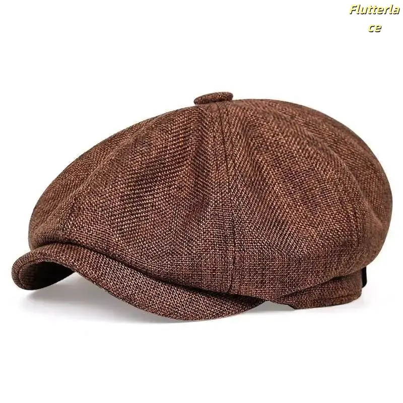 Men’s Vintage Baker Boy Cap – Peaky Blinders Newsboy Hat, British Retro Flat Hat, Breathable Old Money Style, Trendy Cabbie Hat for Streetwear, Casual & Party Looks