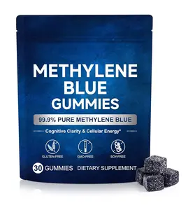 Methylene Blue Gummies 5mg Per Serving, Supports Cognitive Function, Cellular Energy, Mental Focus, Antioxidant Activity, 99.9% Pure | 30 Gummies