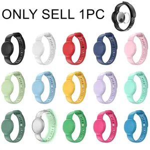 Silicone Airtag Wristband, Waterproof Anti-Loss Design, Full Coverage Protection for Apple Airtags, Lightweight Durable Material
