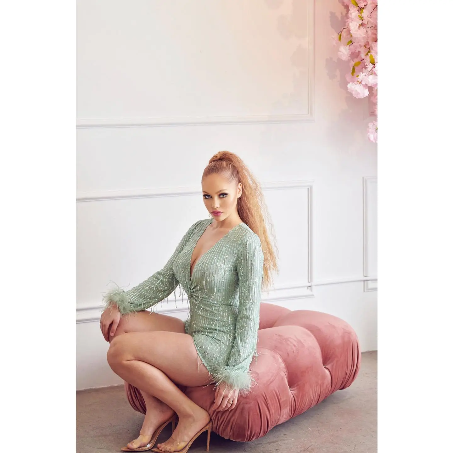 Sophia Pretty Sequin Romper