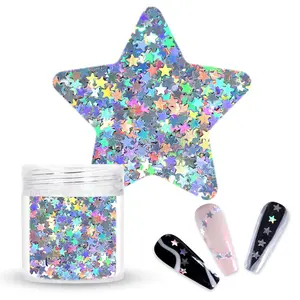 10g Shiny Star Paillettes - Holographic Glitter for DIY Crafts, Tumbler Cups, Scrapbooking & Nail Design - Sparkly Micro Sequins for Art Projects & Cosplay