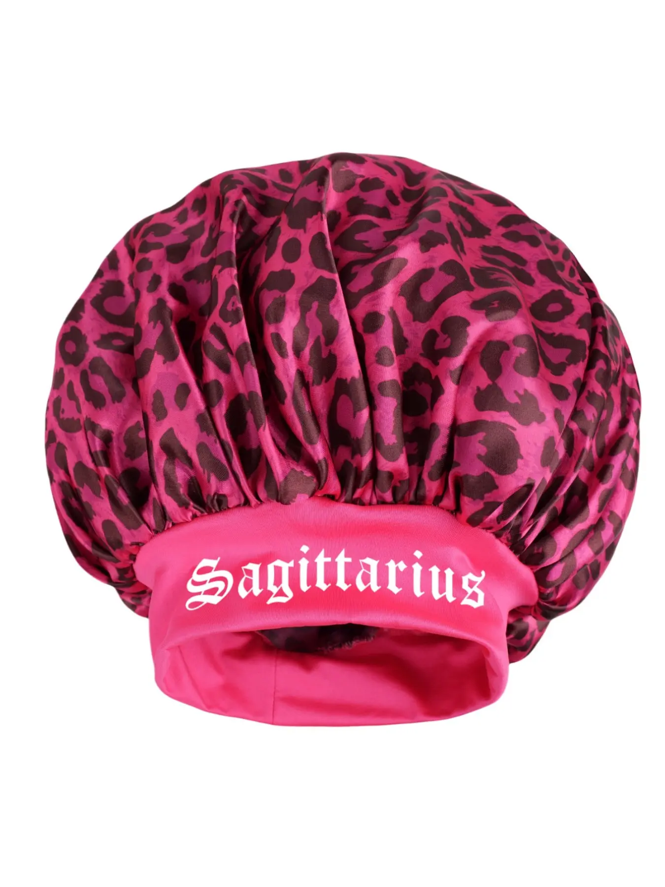 Multi-Purpose Women's Sleep Cap with Zodiac Letter Print, Waterproof Elastic Hair Cap, Available in Multiple Colors for Daily Use & Showers, Bonnets for Sleeping
