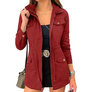 Womenswear Outerwear Casual Ranger Jacket - Nobis (XXS, Red) Coats Tops Comfort Fit