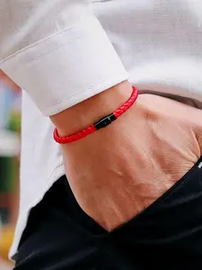 Magnetic Buckle Design Braided Bracelet, Simple Style Plain Color Bracelet for Men & Women, Bracelet for Couples, Fashion Accessories for Daily Wear, Unisex Bracelet, All Seasons Bracelet