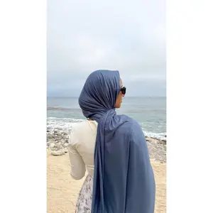 Luxury Jersey Hijab - Blue Mist