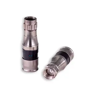 SatelliteSale Indoor/Outdoor Fittings Coaxial Connectors for RG-11 Coax Cables Pack of 4 Pcs