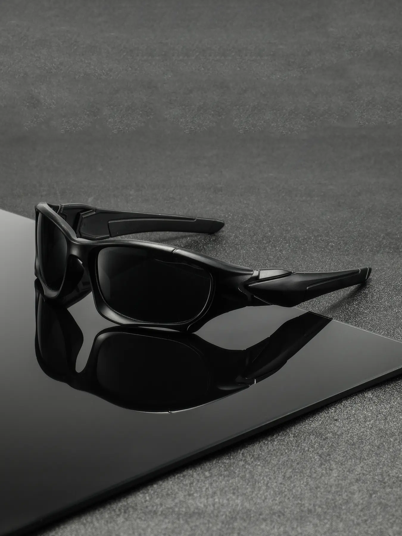 Men's Plastic Square Cyberpunk Glasses, High-End Trendy Casual