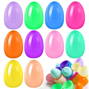 20 Easter plastic empty eggs, size 1.57* 2.36inch, Easter egg shells, fillable plastic Easter eggs, mini egg-shaped capsules, random colors, suitable for Easter party decorations, DIY crafts, and holiday scene arrangement supplies