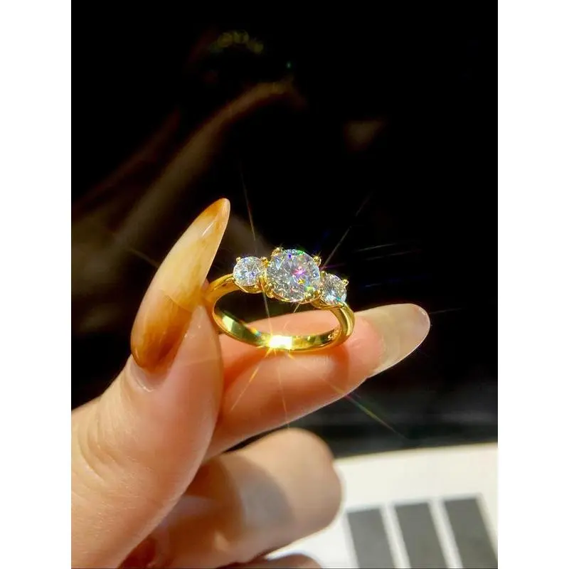 S925 Sterling Silver Synthetic Moissanite Ring, Fashion Promise Ring for Women, Trendy All-match & Exquisite Engagement Ring for Birthday Gift S925 Sterling Silver Synthetic Moissanite Ring, Fashion Promise Ring for Women, Trendy All-match & Exquisite Engagement Ring for Birthday Gift