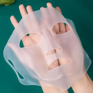 [1 Pc Reusable Facial Mask] 1 Pc Reusable Silicone Facial Mask Cover, Skin Mask Moisturizing For Sheet Prevent Evaporation Masks Face Care Tool