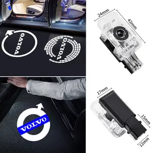 2Pc HD Car Door Welcome Projector Light Led Wireless Lamp Decoration Accessories For VOLVO Rdesign S80L S60L V40 CC XC60 V60 S60L TD
