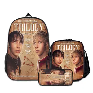 3PCS Backpacks for Girls Set, Cute sam-and-colby-7 School Backpack for Boys with Lunch Box and Pencil Case, Aesthetic Bookbag for Teens, Lightweight Classic Backpack for Travel, Work, Picnic
