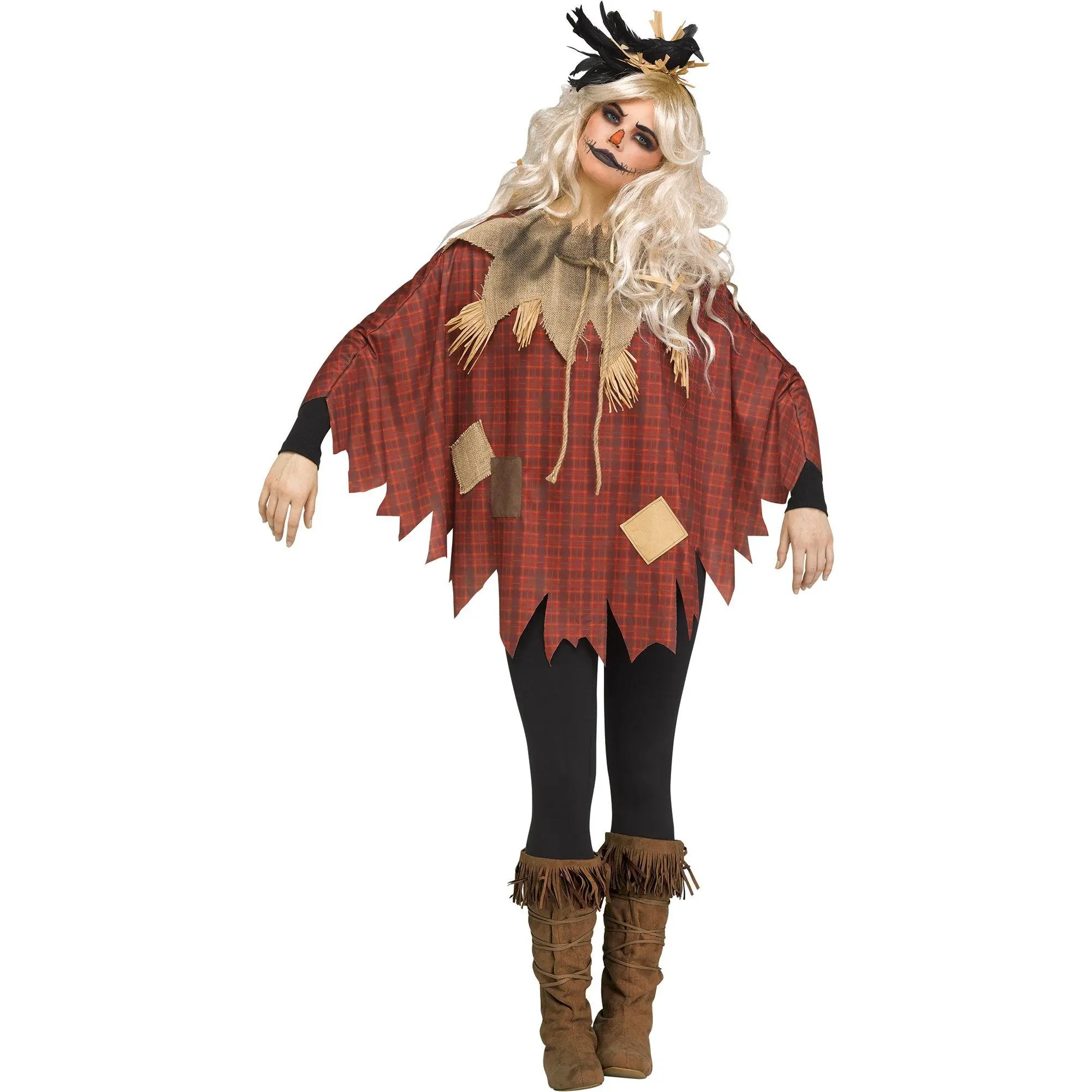 Adults Scary Scarecrow Costume Poncho