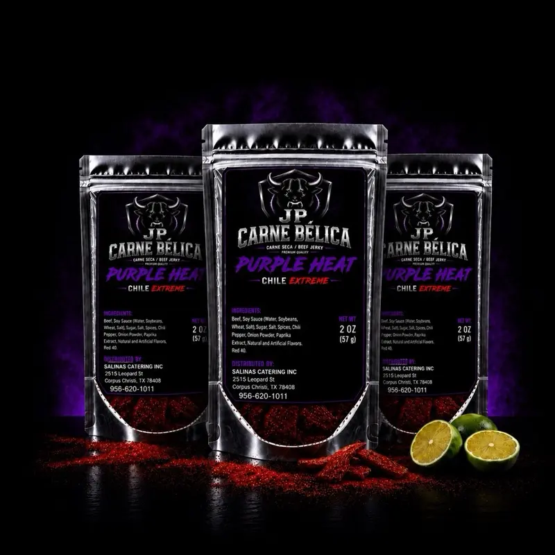 JP Carne Bélica Purple Heat Beef Jerky 2 oz