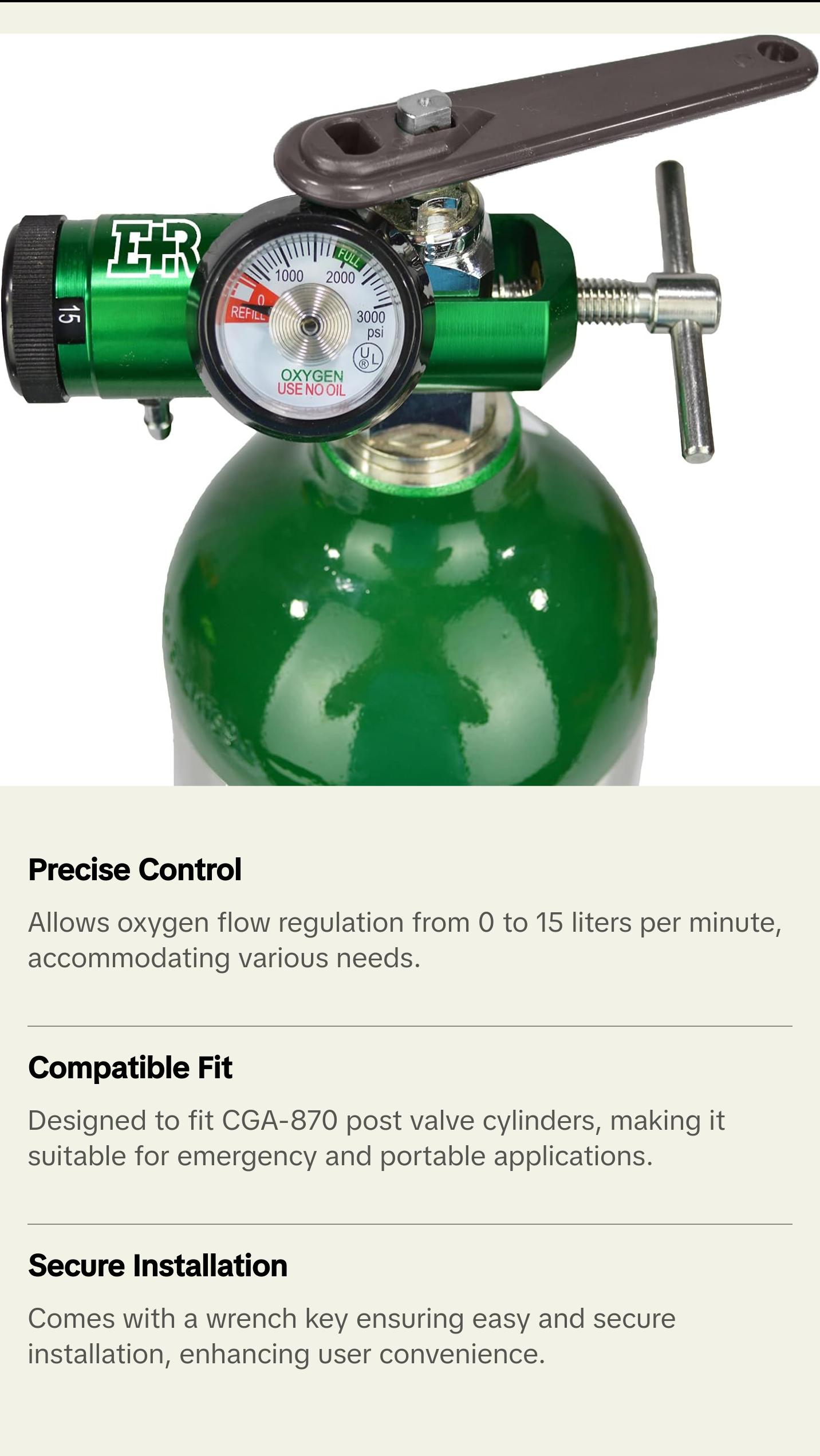Oxygen Regulator with Gauge