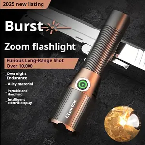 2000 Lumens Rechargeable Zoomable Tactical Flashlight - 1600 FT Beam Distance, Aircraft-Grade Aluminum, for Outdoor Camping, Hiking & Emergency Survival Gear