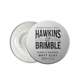 Hawkins & Brimble Matt Clay 100g/3.4 fl oz - Non Greasy Matte Hair Styling For Men Softens Repairs Allows for Restyling | Our Acclaimed Subtle Signature Scent