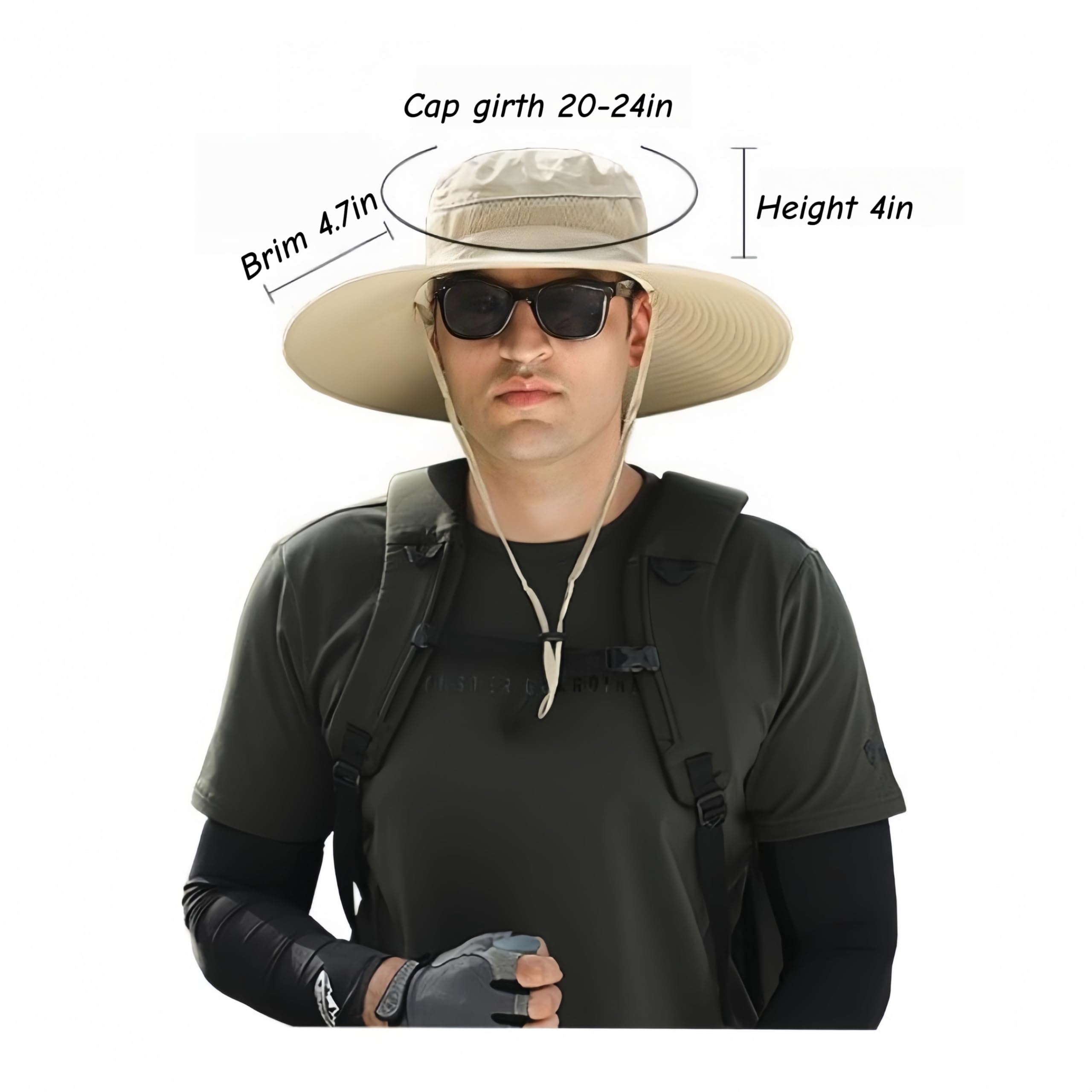 Solar Fan Outdoor Fishing Hat-Solar Sun Protection Sun Hat with Fan Solar Fan Hat Dual Power Supply Fan Outdoor Fan