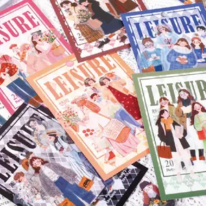 Waterproof PET Sticker, 20pcs/set Cute Girl Pattern Sticker, DIY Decorative Sticker for Scrapbooking, Journaling, Gift Wrapping, Stickers Kit