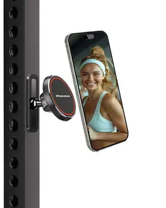EPhemeralLuxe Magnetic Phone Holder for Gym, 360 Degree Adjustable Phone Mount, Universal Fitness Equipment Accessories Essentials Cellphone  Holder for Magsafe Metal Smartphone Stand