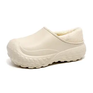 Men's Winter Slip-On Clogs | Waterproof & Fleece Lined Indoor Outdoor House Shoes | Non-Slip Thick Sole