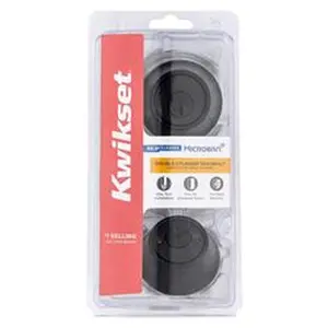 Kwikset 5041963 Smart Key Security Metal Double Cylinder Deadbolt, Matte Black