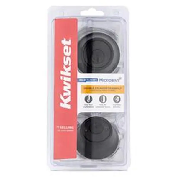 Kwikset 5041963 Smart Key Security Metal Double Cylinder Deadbolt, Matte Black Residential Outdoor Door Lock for Home Protection, Left/Right Door Compatible, 4.5 in Width, 9.1 in Height, Replaceable Lock Cylinders