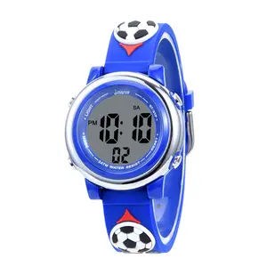Soccer Ball Play Sport Kids Watch Digital Seven Colors Lights Multi Functions Alarm Date Week Eco Friendly Certified by CPC Gift for Boys Watch