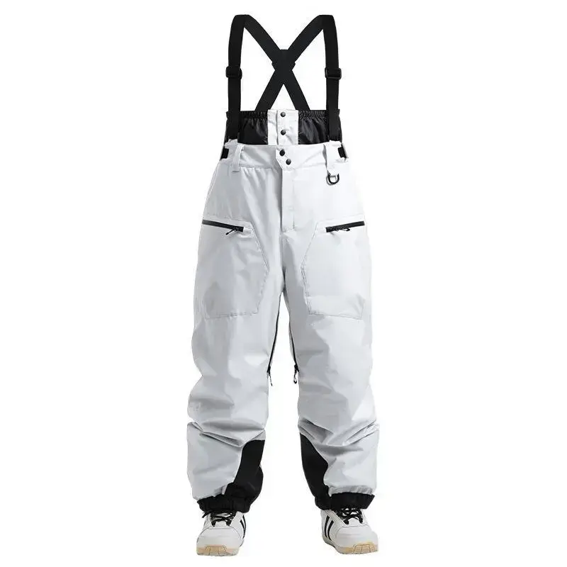 New with thickened shoulder straps cotton insulation, single double board windproof and waterproof, winter ski pants for men New with thickened shoulder straps cotton insulation, single double board windproof and waterproof, winter ski pants for men