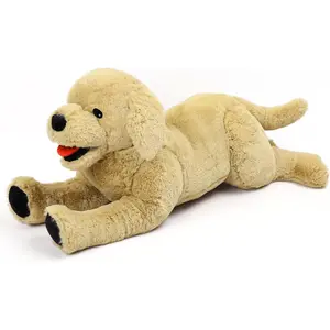 LotFancy Golden Retriever Plush Toy 21" Soft Cuddly Stuffed Animal for Kids Girls Boys Eco-Friendly Material Perfect Easter Birthday Gift