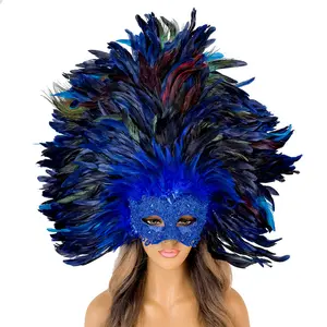 Top Feather Venetian Masquerade Mask