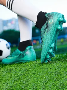 High Top Football Shoes TF Studs 2026 Model, Men Women Youth Students Long Nails Competition Training Soccer Shoes, Football Boots, Soccer Cleats