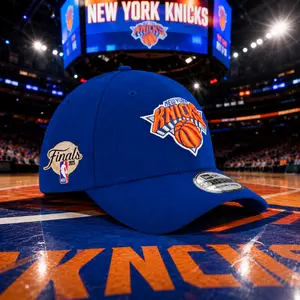 New Era New York Knicks Royal 39THIRTY Stretch Fit Hat 2025 NBA Finals Side Patch Unisex Basketball Cap Streetwear