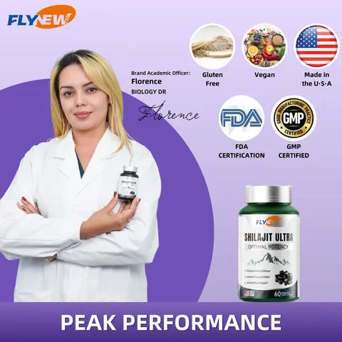 Flynew Optimal Potency Himalayan Resin Shilajit Ultra Blend Supplements - Natural, Gluten Free Adaptogen for Energy, Stamina, Immune Support, Antioxidants - Made in USA, 60 Capsules Healthcare Vitamin