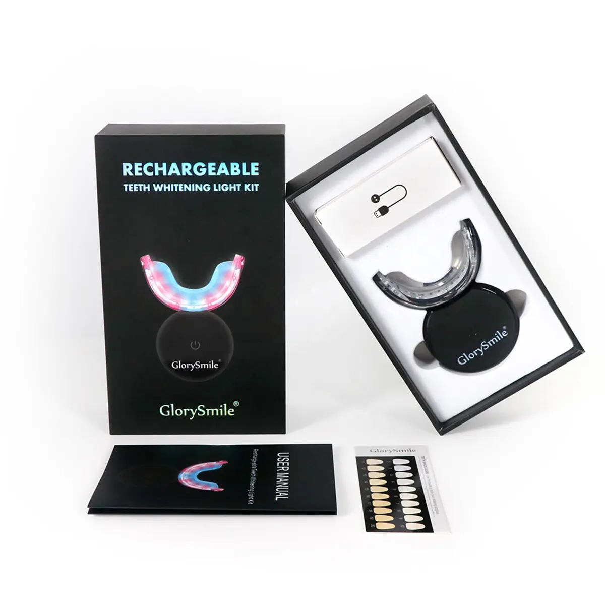 black friday Teeth Whitening Kit Pen Gel: 32X LED Light with Hydrogen Carbamide Peroxide for Sensitive Teeth - Professional Tooth Whitener Dental Tools with Mouth Tray for Achieving a Bright White Smile