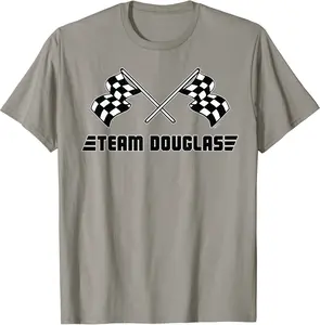 Team Douglas Family Name Checkered Flag Racing T-Shirt - Emmadryden Shop 76B07VHS7JJM