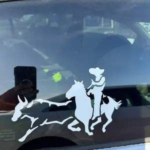 Charro Coleando Decal Mexican Coleadero Sticker for Car Windows and Laptops