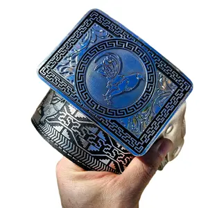 Gallo Belt in Silver for Men - Western Belts for Men